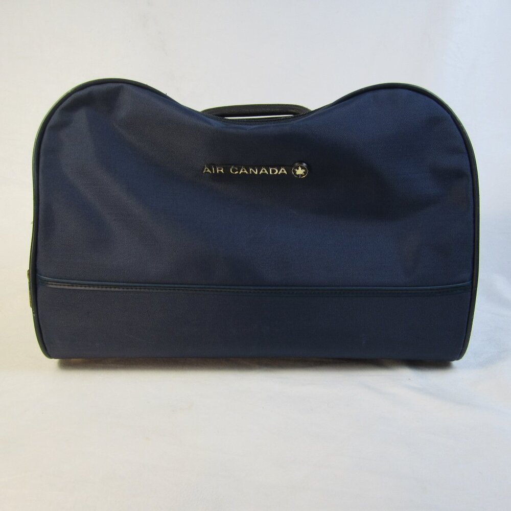 Vintage Air Canada Flight Blue Carry-On Hand Bag - Used